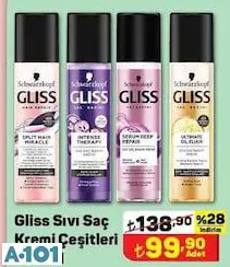 GLİSS SIVI SAÇ KREMİ ÇEŞİTLERİ